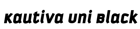 Kautiva Uni Black Font Image
