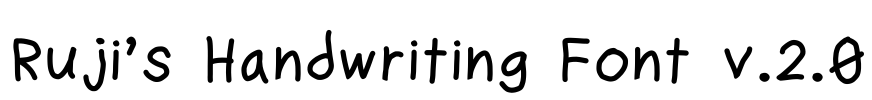 Ruji's Handwriting Font v.2.0