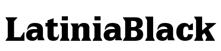 LatiniaBlack Font Image
