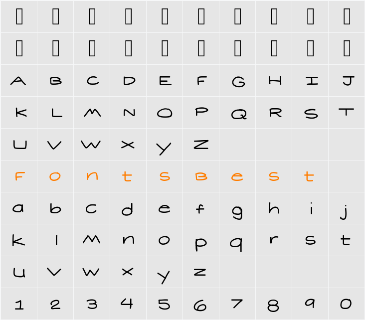 Short Character Map