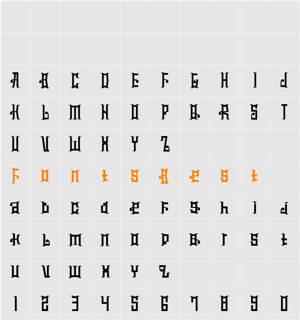 mucilage type Character Map