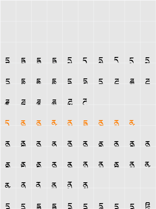 Dedris-d Character Map