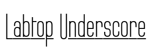Labtop Underscore Font Image