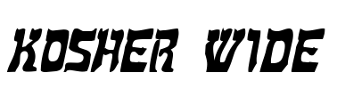Kosher Wide Font Image