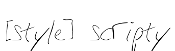 [style] scripty Font Image