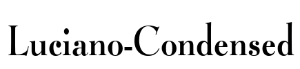 Luciano-Condensed Font Image