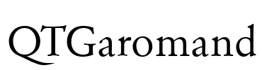 QTGaromand Font Image