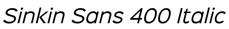 Sinkin Sans 400 Italic