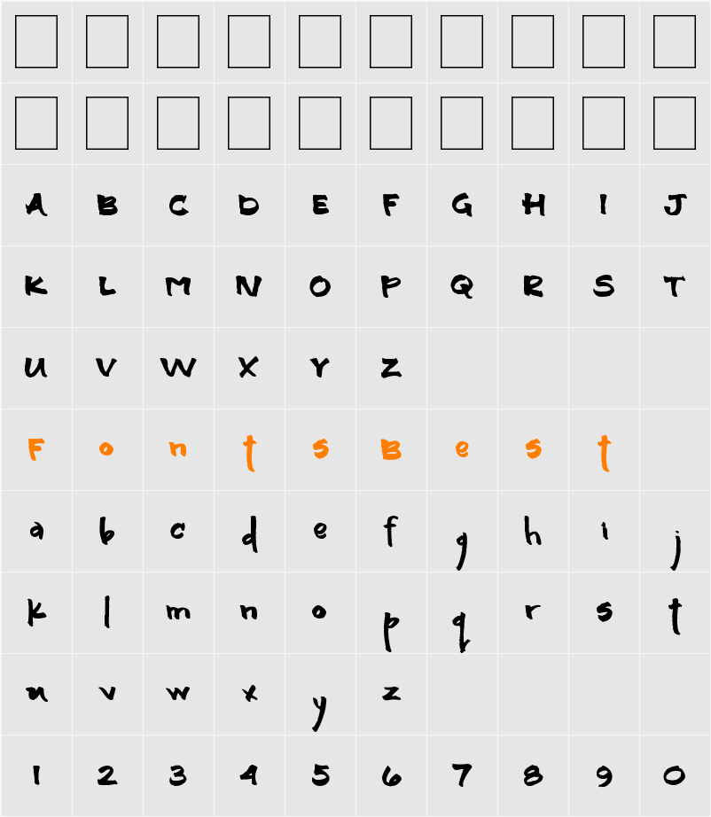 Landie Character Map