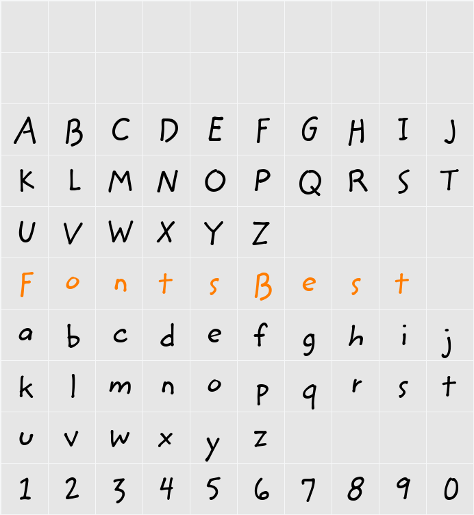 Zemke Hand ITC Character Map