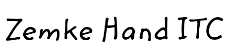 Zemke Hand ITC Font Image