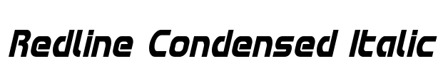 Redline Condensed Italic Font Image