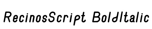 RecinosScript BoldItalic Font Image