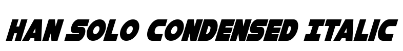 Han Solo Condensed Italic Font Image