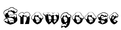 Snowgoose Font Image