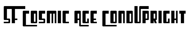SF Cosmic Age CondUpright Font Image