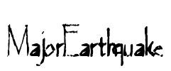 MajorEarthquake Font Image