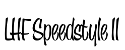 LHF Speedstyle II Font Image