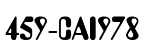 459-CAI978 Font Image