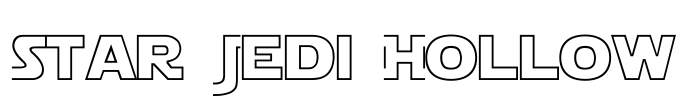 Star Jedi Hollow Font Image