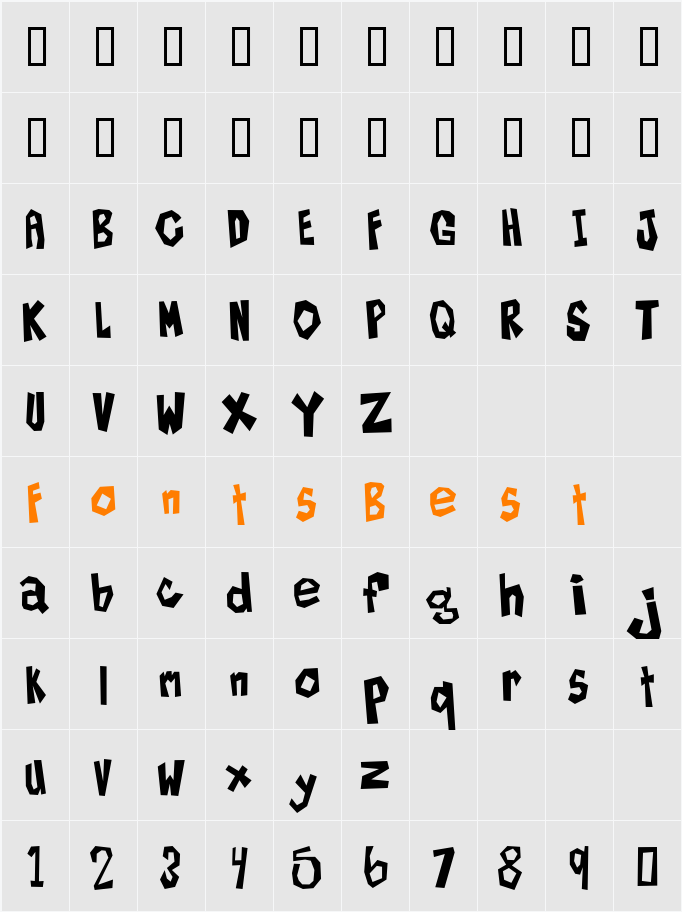 Sam is my Name Character Map