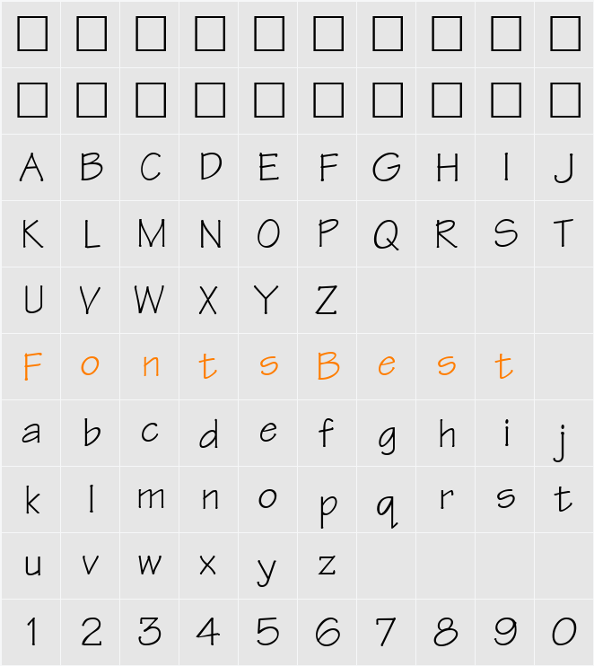 Technical Character Map