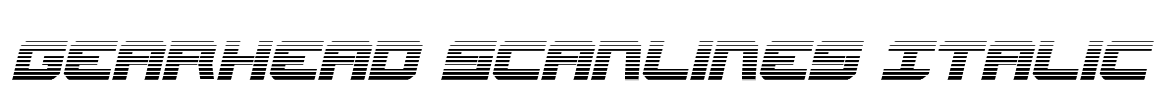 Gearhead Scanlines Italic Font Image