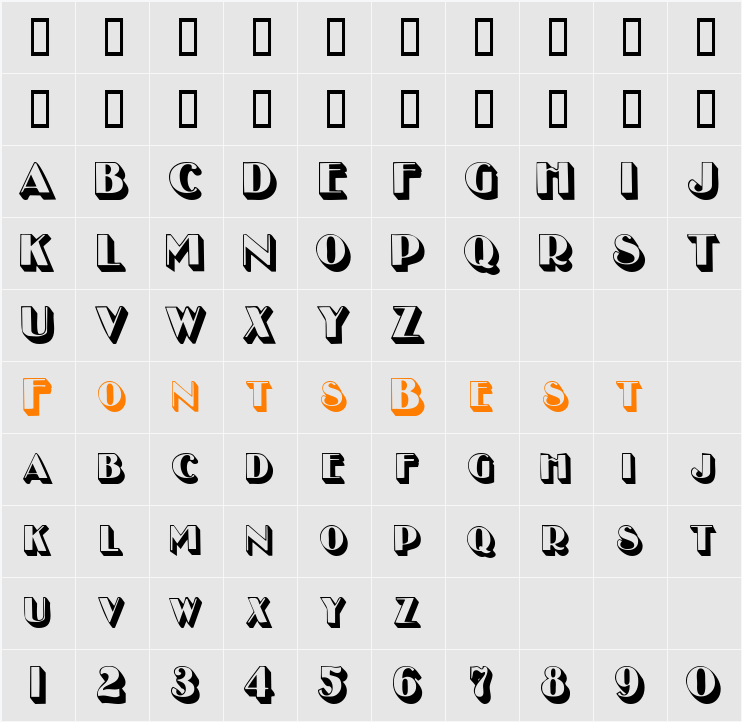 EsplanadeDisplay Character Map