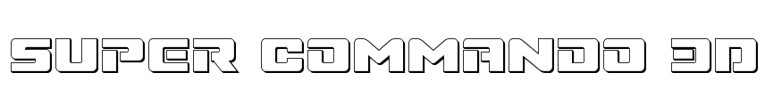 Super Commando 3D Font Image