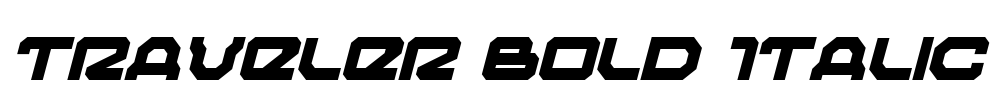 Traveler Bold Italic Font Image