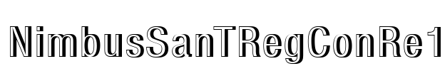 NimbusSanTRegConRe1 Font Image