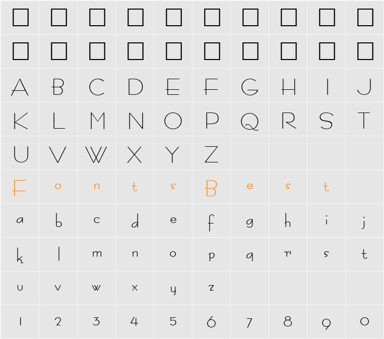 159-CAI978 Character Map