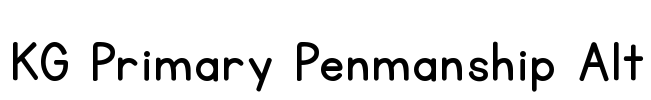 KG Primary Penmanship Alt