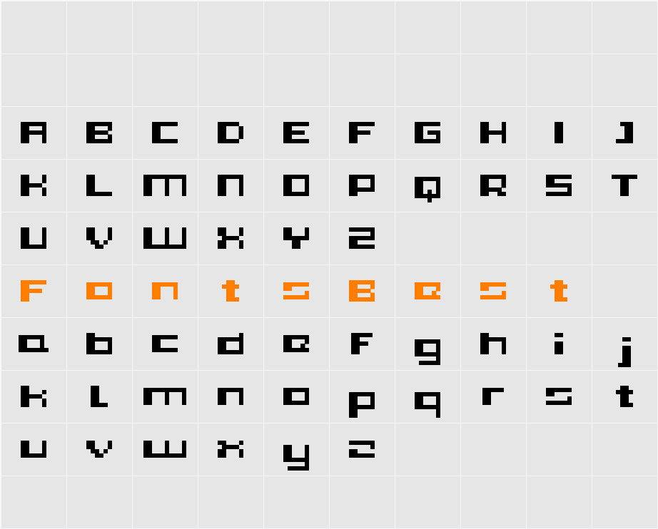 PIXleft_5 Character Map