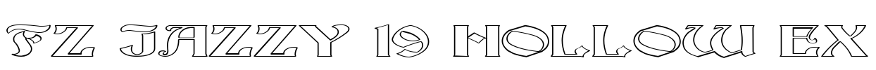FZ JAZZY 19 HOLLOW EX Font Image