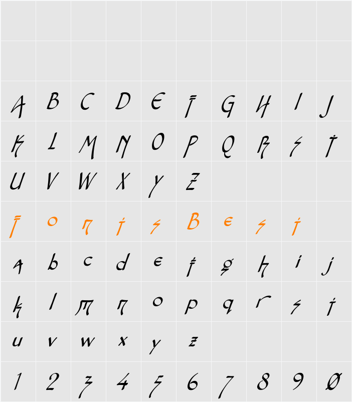 Snotmaster V Character Map