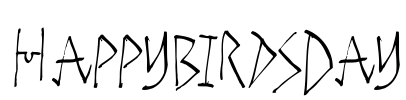 HappyBirdsDay Font Image