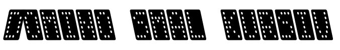 Domino smal kursiv Font Image