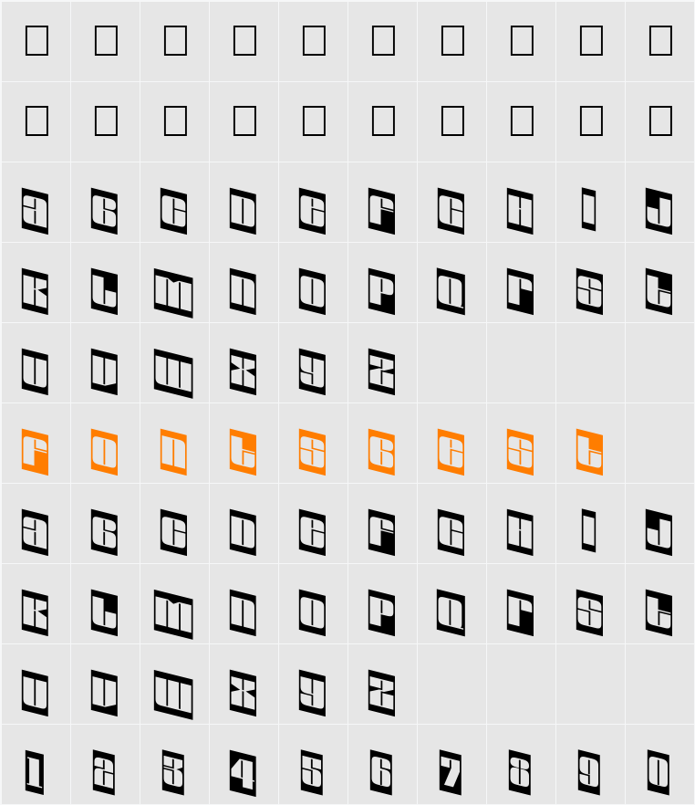 a_GlobusCmSpDn Character Map