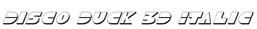 Disco Duck 3D Italic Font Image