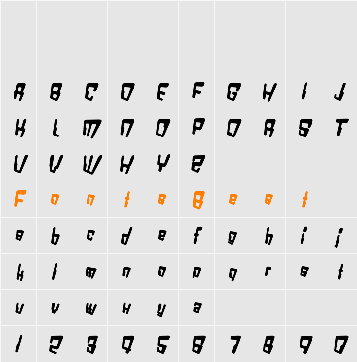 VTC Bad DataTrip Character Map