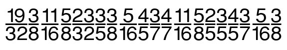 SansFractionsVertical Font Image
