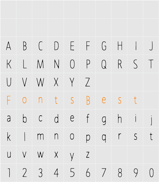TC Jovial Sans Pro Character Map