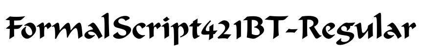 FormalScript421BT-Regular Font Image