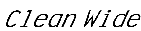 Clean Wide Font Image