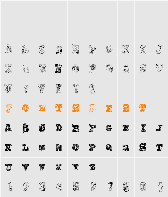 Comic Woodwork Character Map