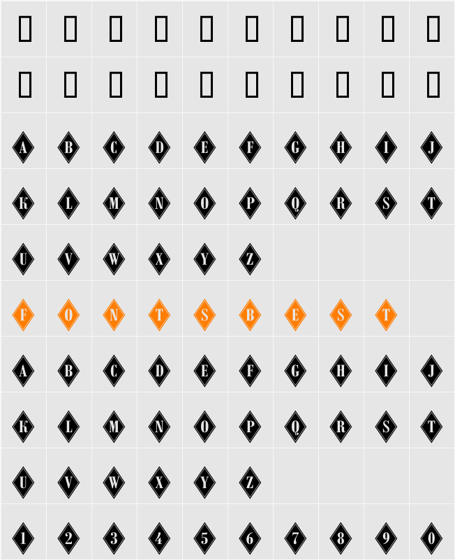 a_RombyGr Character Map