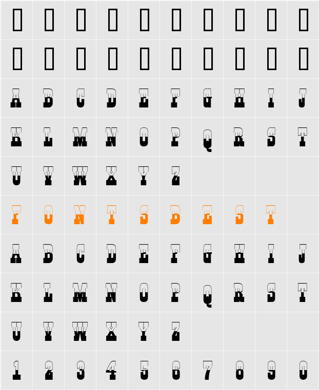 a_GildiaTitulB&W Character Map