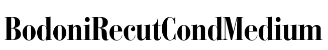 BodoniRecutCondMedium Font Image