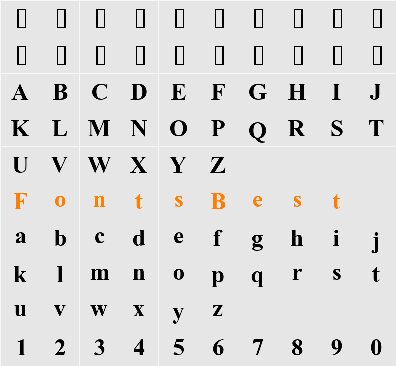 Geo_Times Character Map